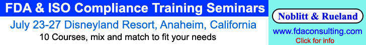 FDA & ISO Compliance Training - Disneyland, July 23-27